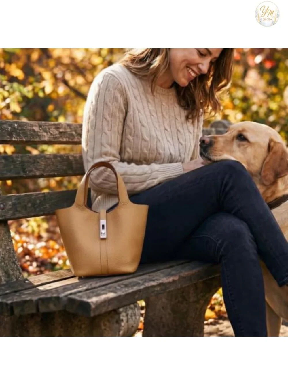 Vegan Leather Bucket Purse with Detachable Pouch Top Handle Handbag Shoulder Bag